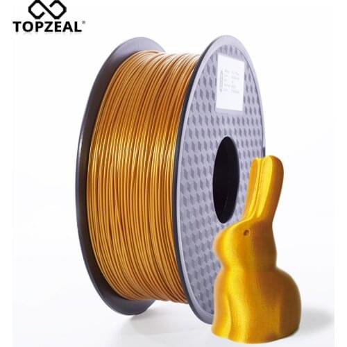 TOPZEAL Real Golden Color 3D Printer PLA Filament 1.75mm 3D Filament 1KG/Roll PLA for 3D Printer and 3D Pen