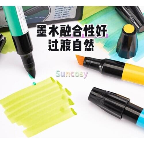 The Original Chartpak AD Marker, Tri-Nib, P0-P70 Assorted Colors 1 Each, Professional, Xylene-based Marker for Art and Design