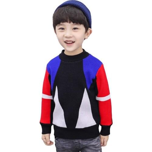 Autumn Winter Mickey Girls Sweaters Soft Cotton Boys Knitted Pullover Casual Kids Ribbed keep warm Sweater Childrens Clothing