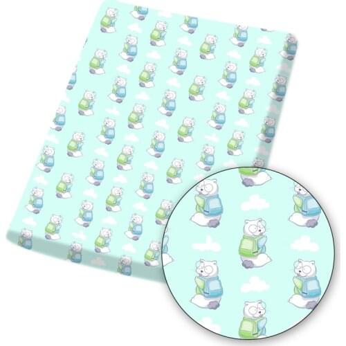 Polyester Cotton Fabric Cute Cartoon Animals Printed Cloth Sheets Home Textile Garment Sewing Material Crafts Making 45*145cm/pc