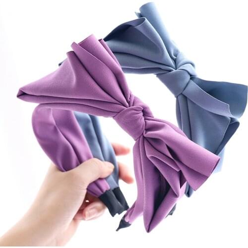 Ethnic Style Bow Tie Headband Autumn and Winter Ladies Girls Headband Fashion Fabric Handmade Innovative Headwear New