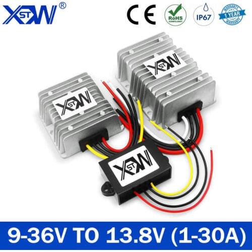 DC DC 12V 24V 36V 9-36V to 13.8V 1A 3A 5A 8A 10A 15A 20A 25A 30A Boost Buck Converter Voltage Stabilizer Regulator for Led