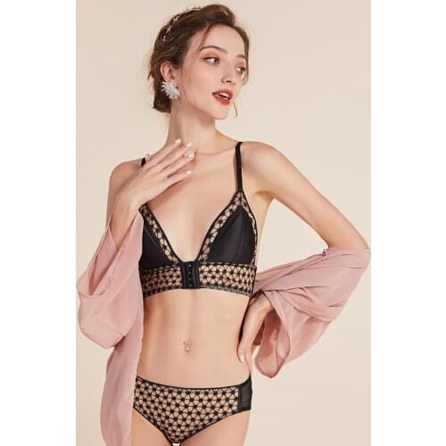 Mulberry Silk Bra For Women Wireless Seamless brassiere thin padded sexy lingerie ladies Underwear push up Soft lingerie set