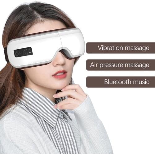 Smart Vibration Eye Massager Eye Care Instrument Wrinkle Fatigue Relieve Hot Compress Bluetooth Eye Fatigue Massage Glasses