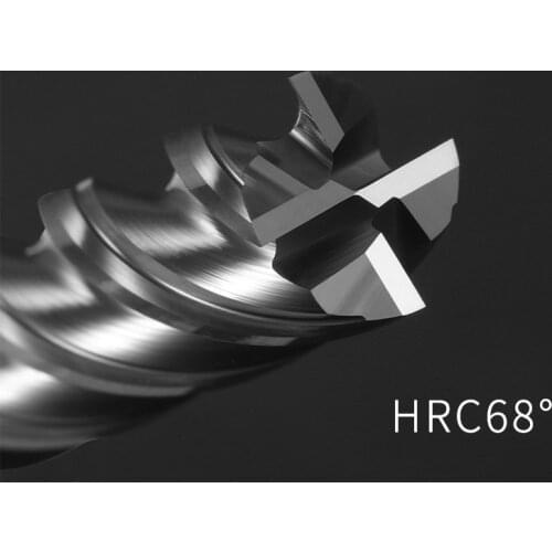 HRC68 Solid Carbide End mills 4 Flute Tungsten Steel Milling Cutter Tools Face Mill Cutter For Stainless Steel Titanium Alloy