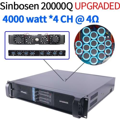 Sinbosen 20000q Power Amplifier Professional 2200W * 4 Channels High Quality for Subwoofer