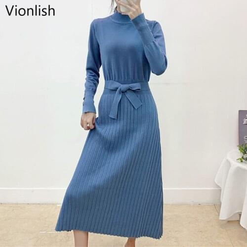 Vionlish Fashionable Knitted Dresses