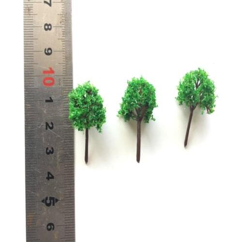 100pcs/lot Architecture N Z 1:1000 Scale Model Miniature Green Trees In 3.5cm For Ho Train Layout