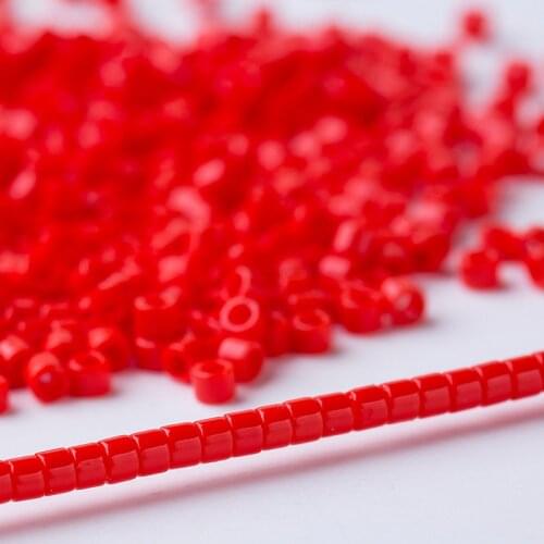 2018 New 11/0 Delica Beads 1.6mm 10grams/lot Opaque Red Round Glass Beads DIY Jewelry Finding Making DB727