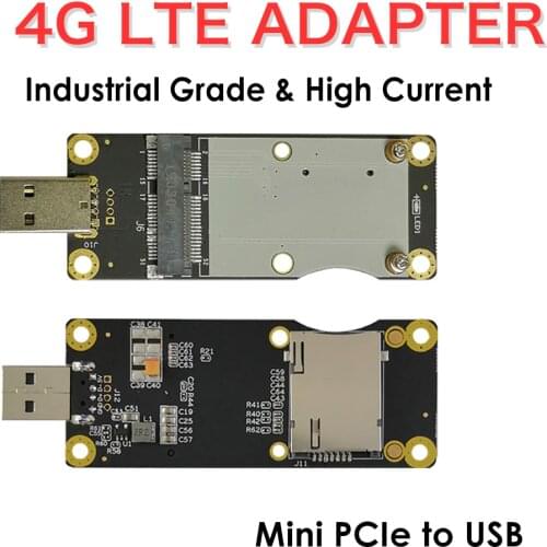 4G LTE Industrial Mini PCIe to USB Adapter W/SIM Card Slot For WWAN/LTE 3G/4G Wireless Module