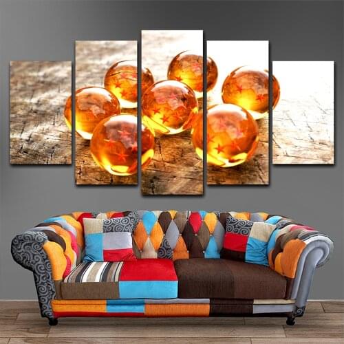 5 Pieces Wall Art Canvas Painting Crystal Clear Beautiful Beads Poster Modern Living Room Nordic Frame Pictures Decoration Home