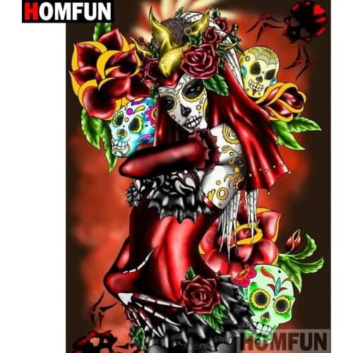 HOMFUN Full Square/Round Drill 5D DIY Diamond Painting "Shantou beauty" 3D Embroidery Cross Stitch 5D Home Decor A16083