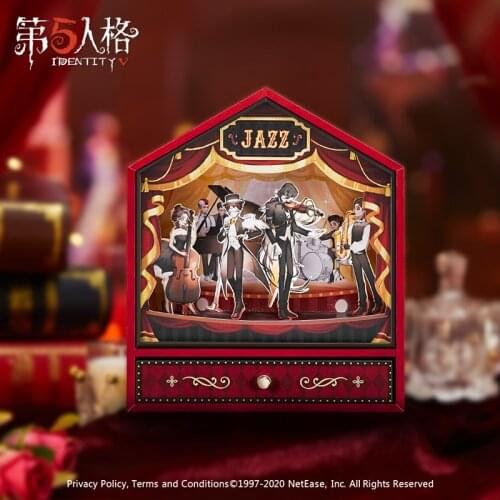 Game Identity V Jazz Night Theme Retro Creative Music Box Anime Birthday Present Festival Christmas Gift Cosplay 22*17.5*6.5cm