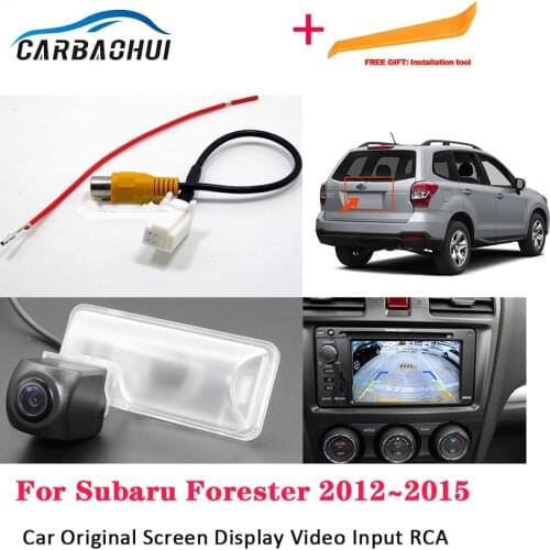 Car Rear View Camera For Subaru Forester 2012~2015 Original Video Input Switch RCA Adapter Connector Convertor Wire Cable