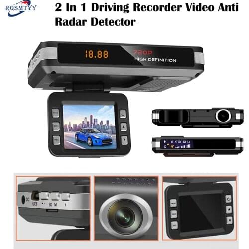 Car Radar DVR 9V~24V 2 In 1 Anti Radar Detector 12 languages Driving Recorder Video Camera Flow Detecting Dash Cam Car Detector