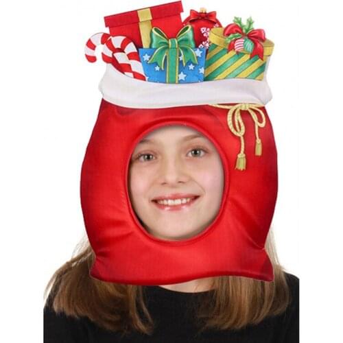 2020 New Christmas party decoration novelty non-woven printed Christmas gift Hat for Adults