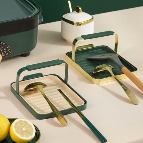 Kitchen Spoon Holders Fork Spatula Rack Pot Lid Shelf Tableware Storage Organizer Non-slip Chopsticks Containers Utensil Rest
