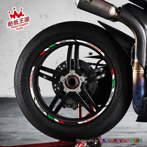 For Panigale 848 899 959 1098 1198 1199 1299 V4S Motorcycle Wheel Sticker Decal Reflective Rim Bike Suitable