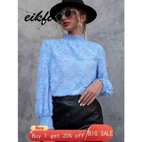 Синие блузки EIKFI China At AliExpress