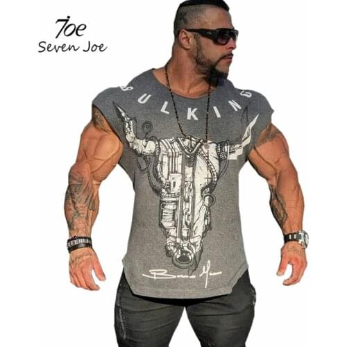 Seven Joe New Bodybuilding and Fitness Mens Short Sleeve polyester T-shirt Gyms Shirt Men Muscle Tights fitness T Shirt