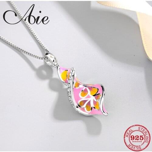 Hot like candy number 8 shape DIY 925 Sterling Silver painting pattern pink Enamel fine Necklace Pendant Party Jewelry