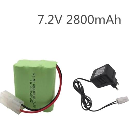 Hobby Hub 2800mah 7.2v rechargeable battery With Charger pack battery nimh 7.2v aa nimh battery For Remote control electric toy