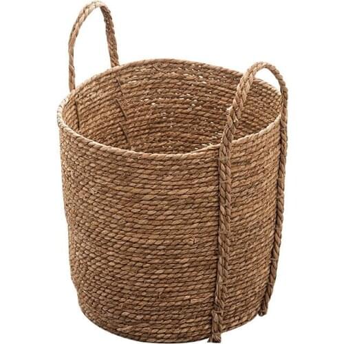 Kito woven storage basket dirty clothes storage basket childrens toys storage basket green plant straw storage bucket