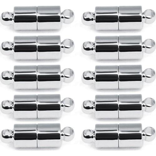 10 Pairs Jewelry Making Line End Caps Leather Magnetic Buckle Leather Rope Necklace/bracelet Clasp Jewelry Accessories