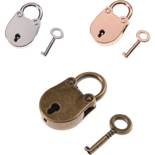 Hot! High Quality 1 Set Mini Archaize Padlocks Key Lock With Key Old Vintage Antique Style Lock