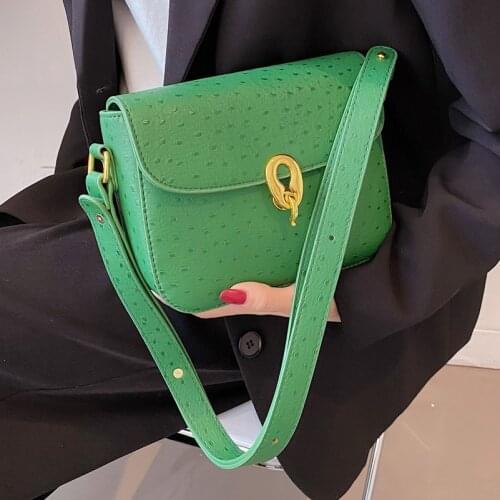 Fashion Ostrich Pattern Handbags Purse Women Shoulder Crossbody Bags 2021 New Brand Designer Clutches Totes Messenger Bags