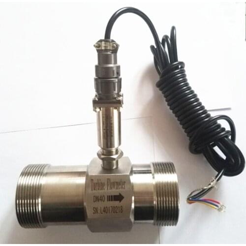 PLC water flow meter diesel flowmeter liquid turbine flow meter sensor transmitter lwgy-40 threaded connection