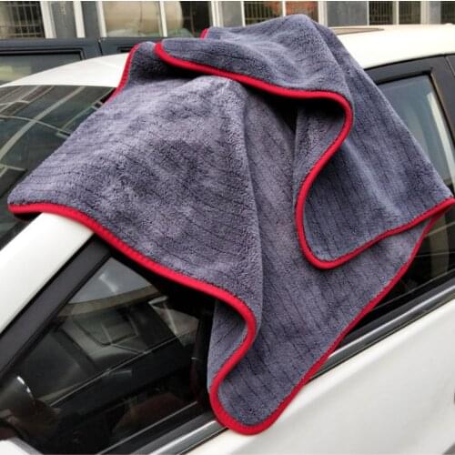 60X90CM Microfiber Car Cloth Coral Fleece Car Wash Towel Thickened Water Wash Shop Tools Automotive Supplies Car Detailing