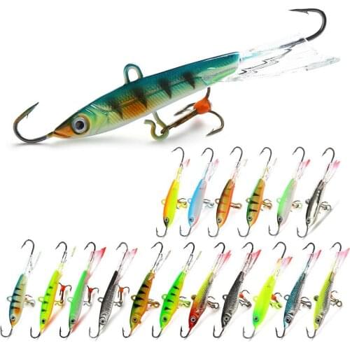 FISHKING Winter Ice Fishing Lure 12/15/25g 3D Eye Colorful AD-Sharp Bait Hard Artificial Lure Balancer For Carp Bass Ice Fishing