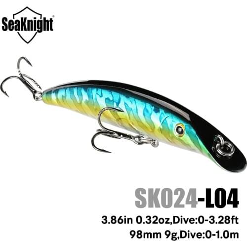 SeaKnight SK016 2017 Minnow Fishing Lure 1PC/Lot 10g 95mm Hard Bait Strength Hooks 3D Eyes Fishing Equipment Bait Casting Lures