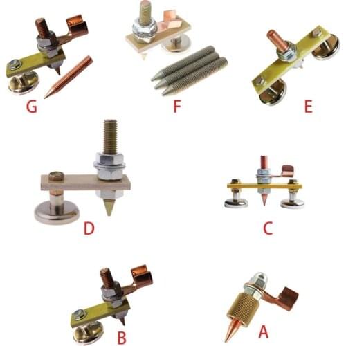 Strong Magnetic Ground Clamp Connector with Conductive Rod Stud for Welding Machine Auto Bodywork Repair Tools