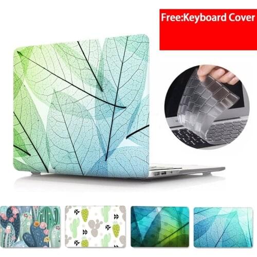 Leaf Transparent Laptop Case for Macbook Pro 13 A1708 Cover for Apple Mac book 13.3 inch A1502 A1706 A1989 A1278 A2159 2019 2015