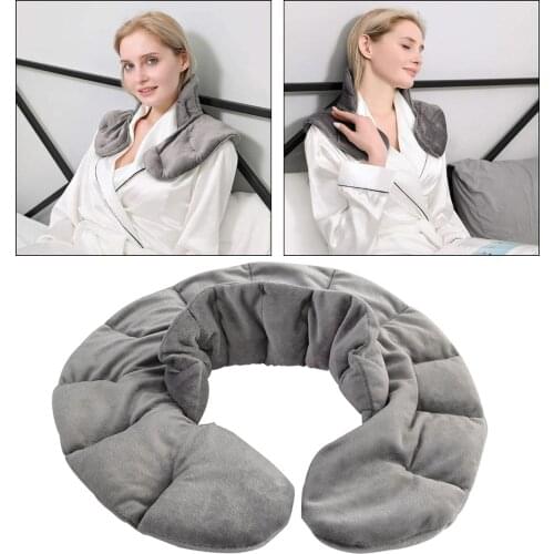 Heated Microwaveable Neck and Shoulder Wrap - Hot/Cold Deep Penetrating Weighted Shoulder and Neck Therapy Wrap