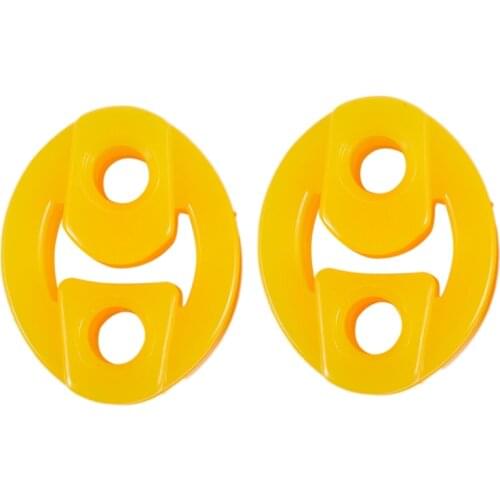 Rubber 2 Holes Race Car Muffler Exhaust Hanger Bushing 2 Pcs