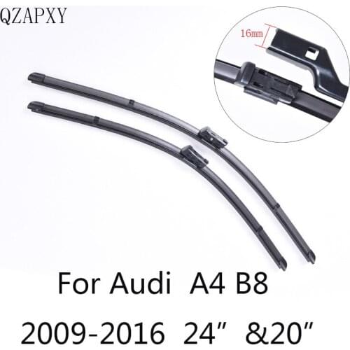 Wiper Blades for Audi A4 B8 24"&20"2009 2010 2011 2012 2013 2014-2016 Car Accessories Soft Rubber Car Windshield Wiper blades