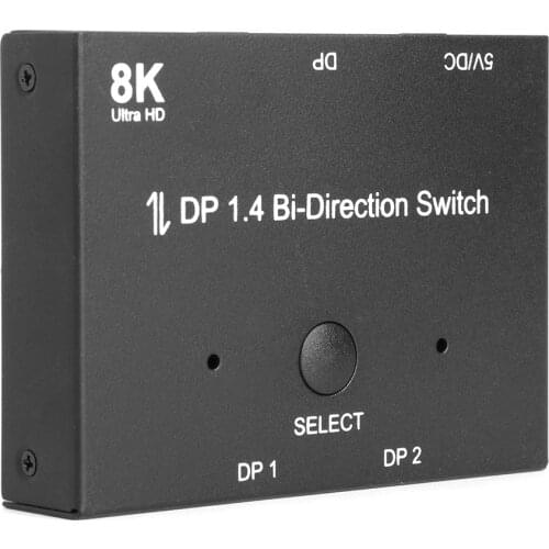 Displayport Splitter DP1.4 Switch Ports Bi-direction 1x2 / 2x1 Displayport Switcher Ultra HD 8K@30Hz 4K@120Hz for PS4 Xbox HDTV
