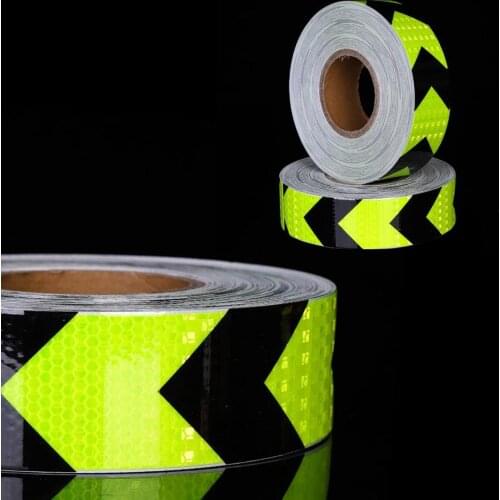 5cmx25m/Roll Car Arrow Reflective Tape Decoration Stickers Car Warning Safety Reflection Tape Film Auto Reflector Sticker