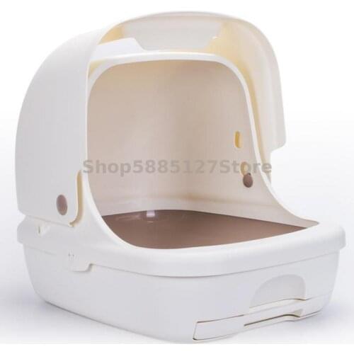 Cat toilet splash-proof, imported from Japan, double-layer large deodorizing litter box, fat cat fully enclosed