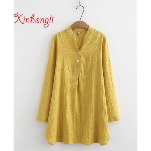 Xinhongli Stand-up Collar Blouses