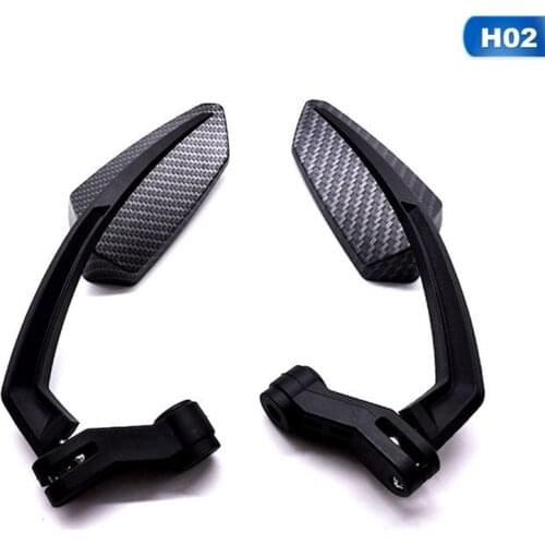 1 Pair 10mm 8 mm Motorcycle Rearview Mirrors Aluminum Rear View Black Handle Bar End Side Mirrors Cafe Racer For Ducati Aprilia