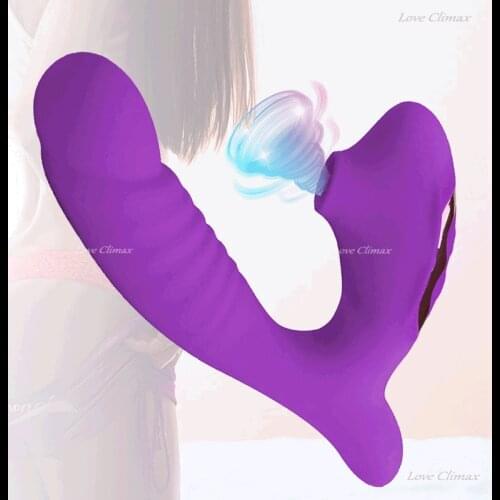 Womens Sucking Vibrator G Point Sucking Sex Toy Sucker Tease Clitoris Silicone Dildo Sex Toy for Female Vibrating Adult Product