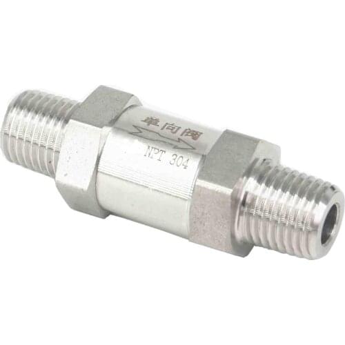 1/8" NPT Male 304 Stainless Steel Non-return Check Valve Water Gas Oil 64 Bar