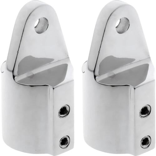 1 Pair Boat Bimini Top Eye End Cap Fitting 25mm Pipe For Yacht Kayak Canoe Fishing Etc Stainless Steel Boat Accessories Marine