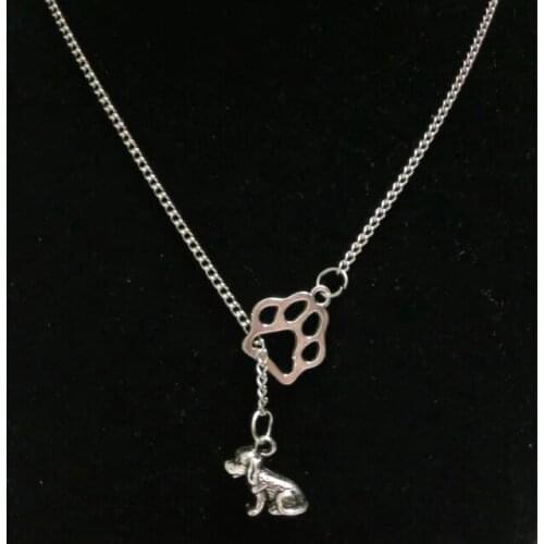 1PCS Greyhound/Dachshund Dog/Spotted dog/Terrier/Basset Hound Dog&cat/dog paw Charms Sweater chain Necklace B502