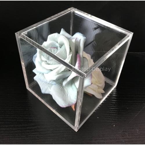 13x13x13cm transparent acrylic cube jewelry display box wedding gift favor box