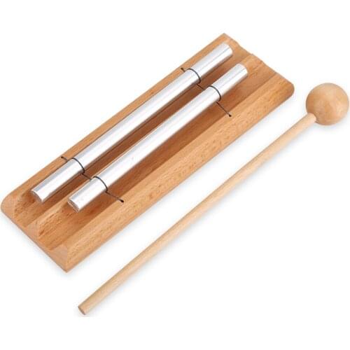 2-Tone Percussion Instrument With Mallet Musical Education Toy For Children Percussion Orff Instruments Instruments Wind Chimes
